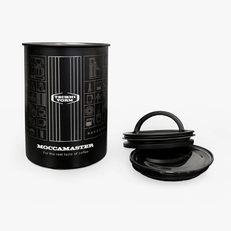Moccamaster Coffee Canister, 64 Oz Coffee Canister with Inner Lid That Expels Air (MA006)
