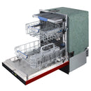 Kostch 24-Inch Top Control Built-In Dishwasher with Bronze Handle & Third Rack in Red (KOS-24DWN06H-R)