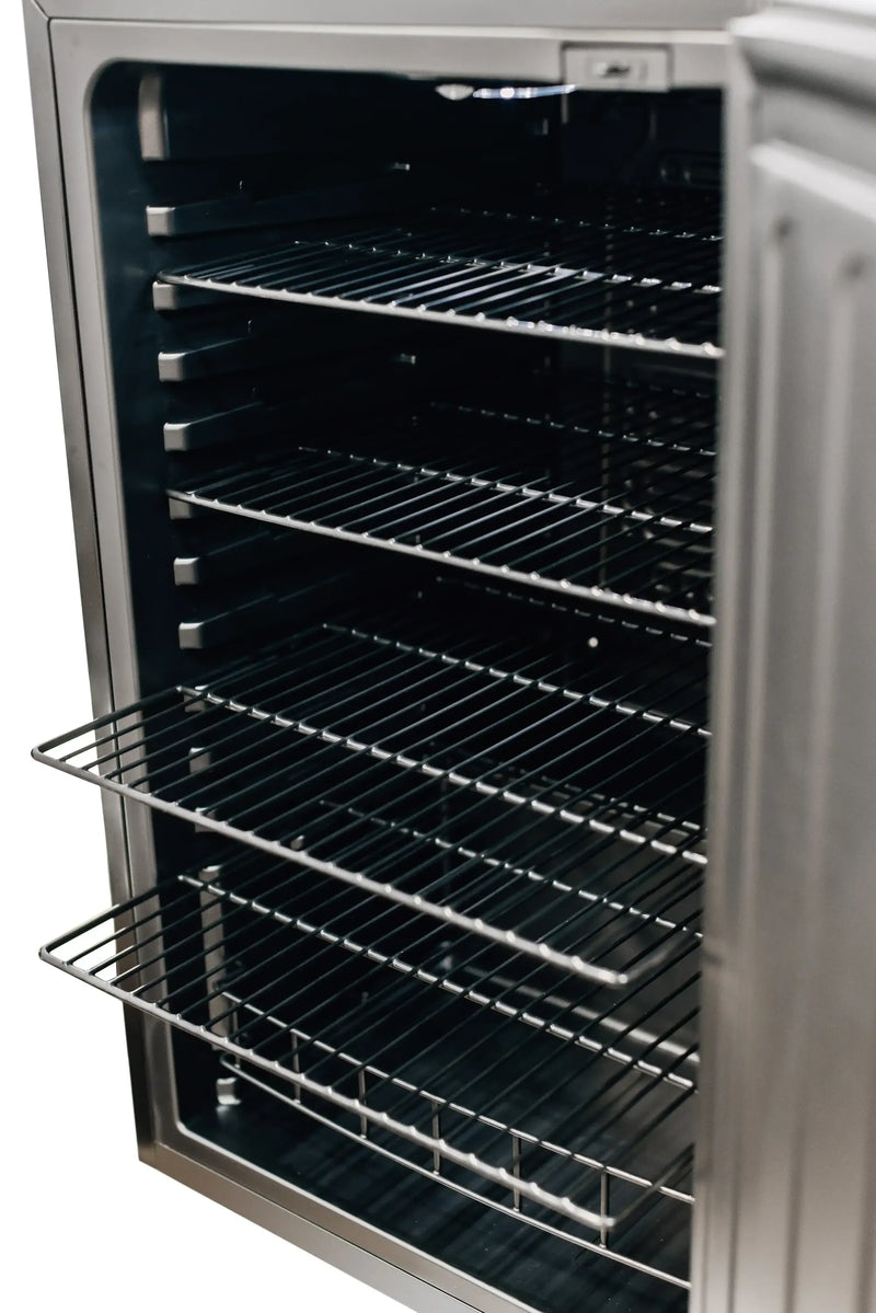 TrueFlame 22-Inch 4.1 Cu. Outdoor Rated Fridge with Right Hinge and Upgraded Stainless Steel Door & Handle  (AMD-RFR-22D)