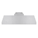 Stainless steel range hood insert with vent openings and mounting holes