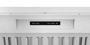 Range hood insert control panel with fan speed, light, and delay buttons