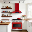 Kostch 30-Inch 600 CFM Convertible Wall-Mounted Range Hood in Red (KOS-30RH09M)