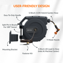 Giraffe Tools Retractable Garden Hose Reel-5/8 in-115ft with 9-mode (AW5058US)