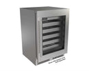 Perlick 24-Inch Undercounter Wine Reserve with 5.0 Cu. Ft. Capacity, RAPIDCOOL Technology in Panel Ready Glass Door (G5WR24GC)