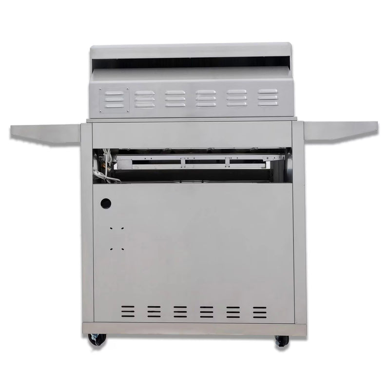 Blaze Grill Package - Premium LTE 32-Inch 4-Burner Built-In Liquid Propane Grill, and  Grill Cart in Stainless Steel