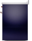 ILVE Nostalgie II 30-Inch Freestanding Electric Induction Range in Midnight Blue with Copper Trim (UPI304NMPMBP)