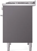 ILVE Professional Plus II 40-Inch Freestanding Natural Gas Dual Fuel Range with 6 Sealed Burner in Matte Graphite (UPD40FWMPMG)