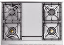ILVE Nostalgie II 36-Inch Dual Fuel Freestanding Range in Emerald Green with Copper Trim (UP36FNMPEGPLP)