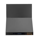 Kucht Professional 30-Inch 900 CFM Wall Mount Range Hood in Dark Titanium Stainless Steel (KRH303A-C)