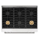 Kostch 36-Inch Tilt Panel Propane Gas Range with 6 Sealed Burners & 6 Cu. Ft. Convection Oven in Black (KOS-36RG07TLP-B)