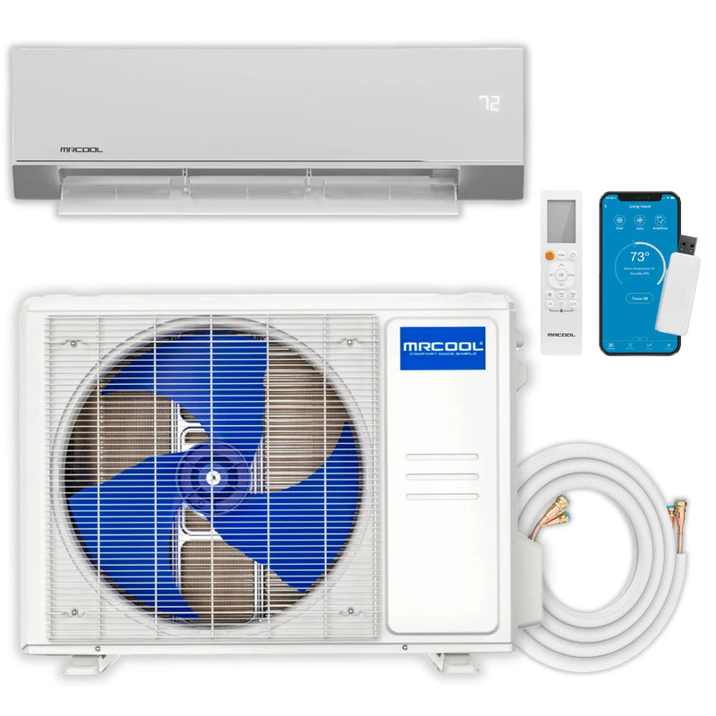 MRCOOL 4th Gen Olympus E Star 12,000 BTU Single Zone Mini Split with Wall Mount Air Handler and Heat Pump Condenser (O-ES-12-HP-230C-O1)