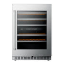 Kucht 24-Inch Freestanding Dual Zone 52-Wine Bottles Wine Cooler in Stainless Steel (D24US)