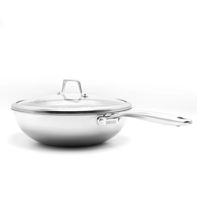 Kucht Professional Stainless Steel 3-Ply Wok with Lid (KW309)