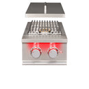 TrueFlame Double Natural Gas Side Burner in Stainless Steel (TFSB2)