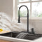 FORNO ACQUA 4 Function Pull-Down Waterfall Kitchen Faucet in Black (FCWCMBKD1)