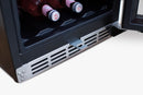 TrueFlame 15-Inch Outdoor Rated Dual Zone Wine Cooler in Stainless Steel (AMD-RFR-15WD)