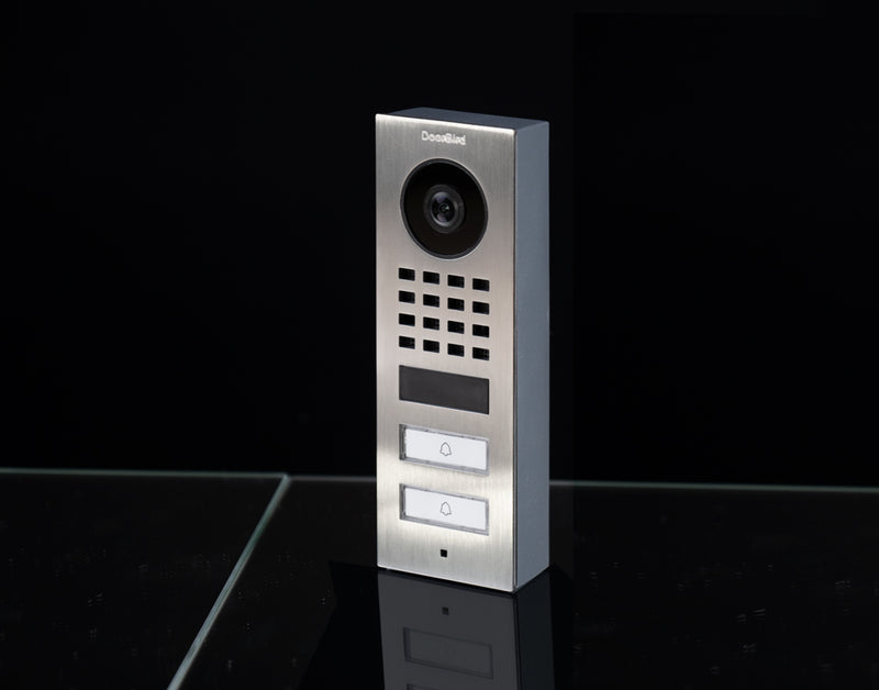 DoorBird D1102V Surface-Mount IP Video Door Station in White Aluminium, RAL 9006