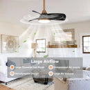 Parrot Uncle 28-Inch Modern DC Motor Downrod Mount Reversible Ceiling Fan with LED Lighting and Remote Control