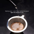 SAKI Baristan Electric Gooseneck Kettle with Precise Temperature Control, Pour Over Coffee Kettle & Tea Kettle, Stainless Steel, 1200W Quick Heating, 1 Liter, Matte Black