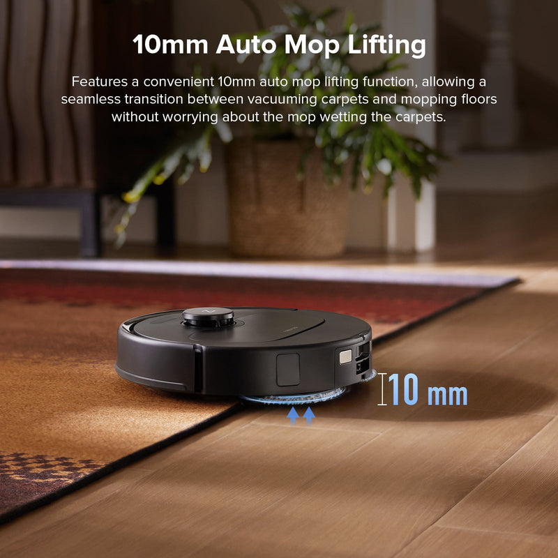 Roborock QV 35S Robot Vacuum with Multifunctional Dock, 10000 Pa Suction Power and Dual Liftable Spinning Mops