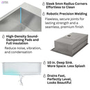 Forno Acqua 33-Inch Drop-In/Undermount 3-Level Workstation Sink with Waterfall Faucet & Glass Rinser (D-XP30)