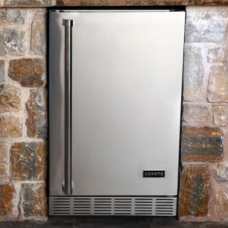 Coyote 21-Inch 4.1 Cu. Ft. Right Hinge Outdoor Rated Compact Refrigerator (CBIR-R)