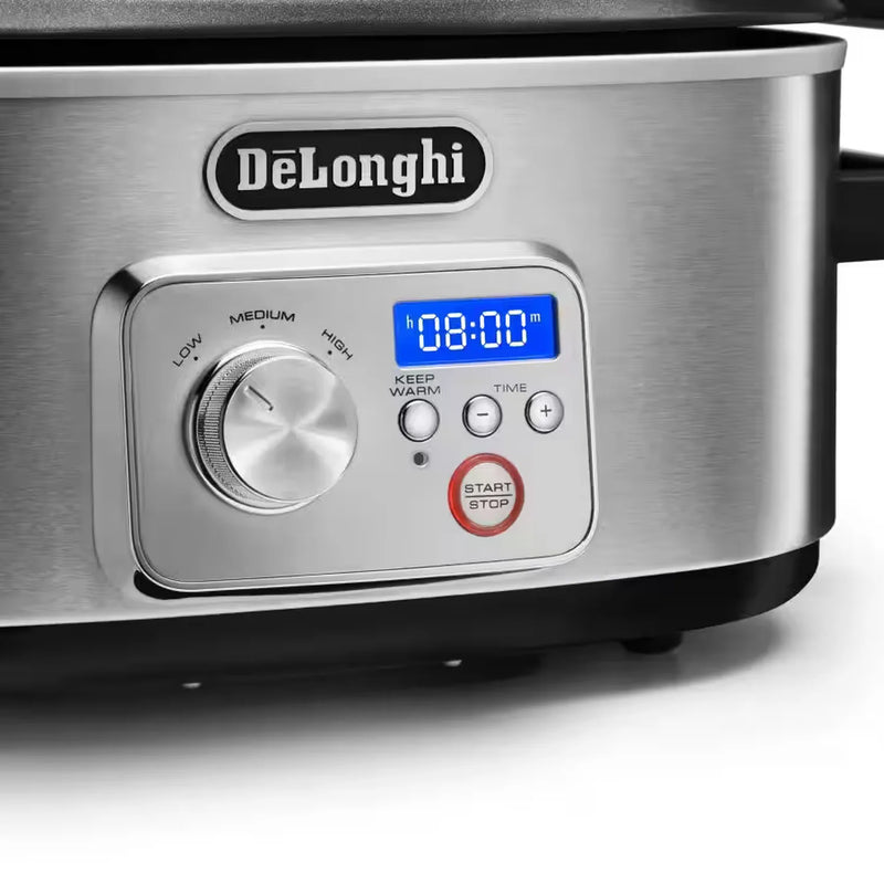 De'Longhi Livenza Slow Cooker With Stovetop Browning in Stainless Steel (CKS1660D)