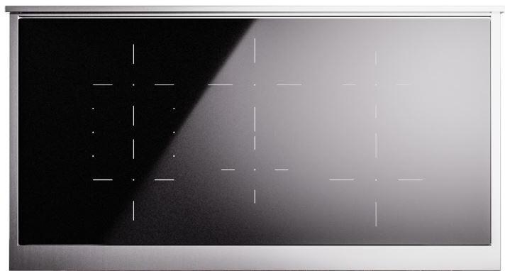 Freestanding electric induction range cooktop with matte graphite finish and copper trim