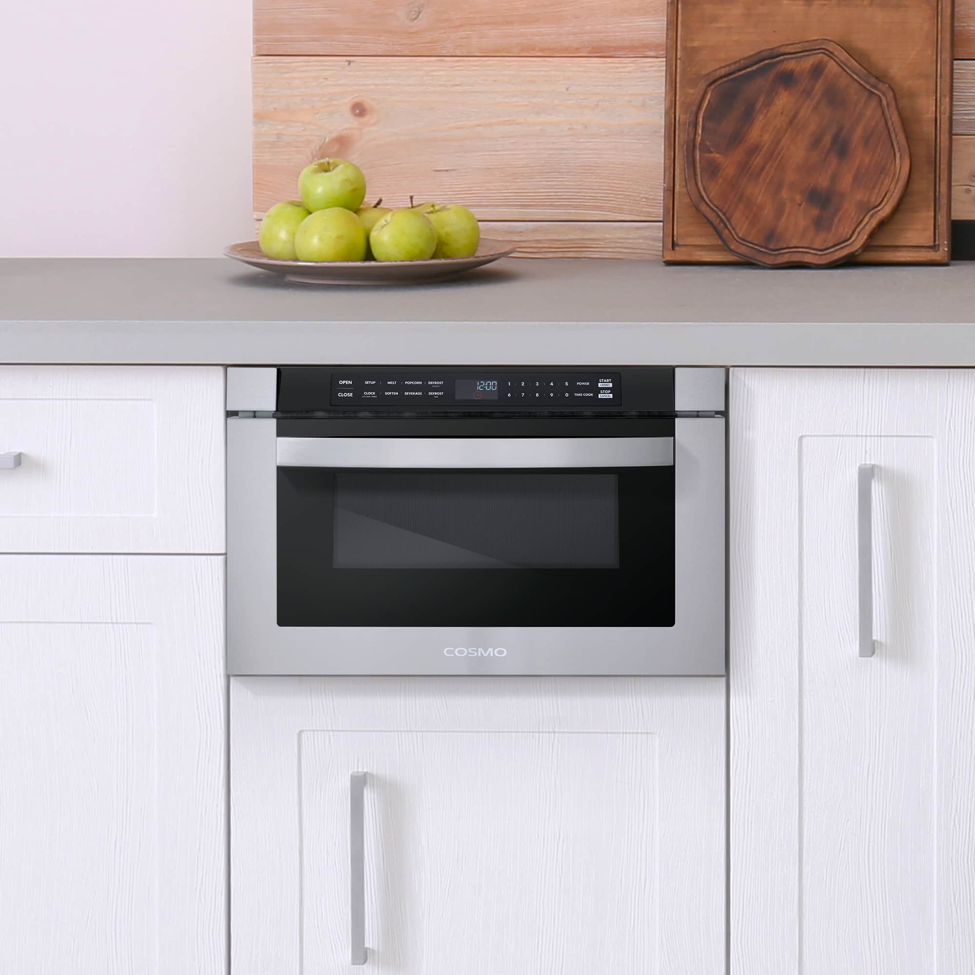 Cosmo 24-Inch 1.2 Cu. Ft. Built-in Microwave Drawer in Stainless Steel