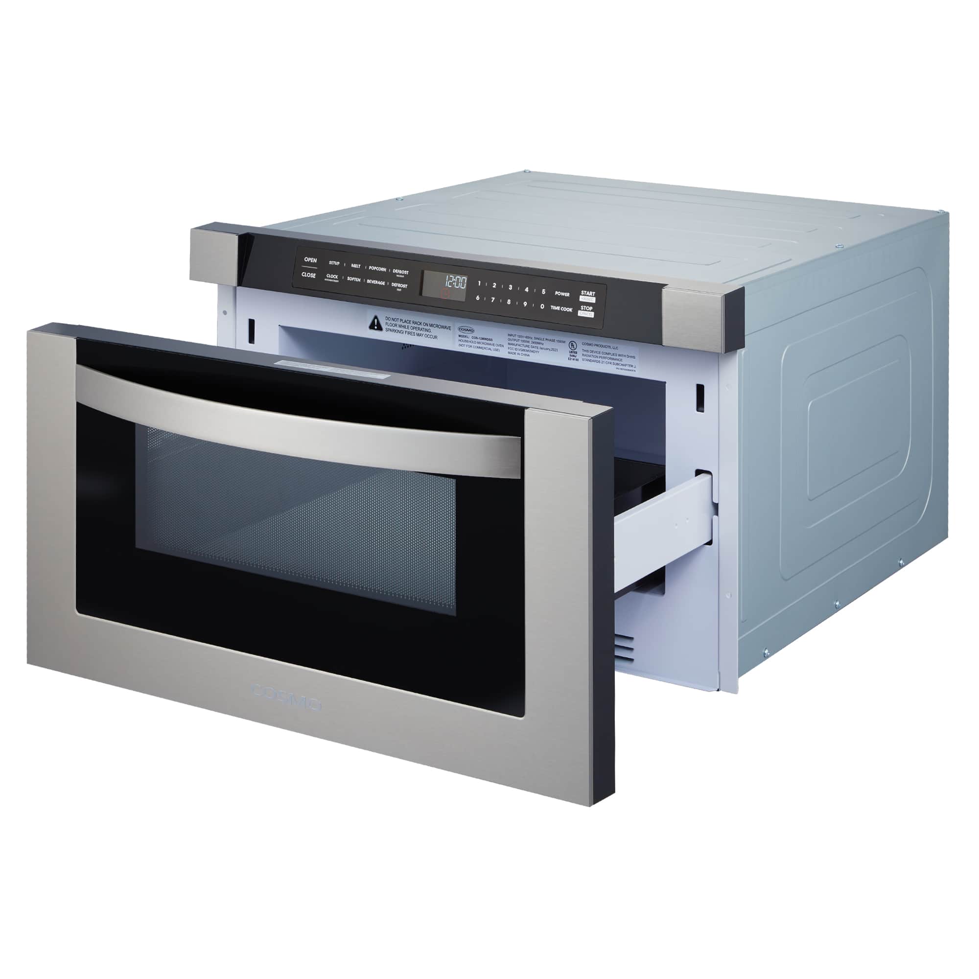 Cosmo 24-Inch 1.2 Cu. Ft. Built-in Microwave Drawer in Stainless Steel