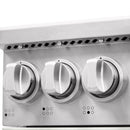 Kostch 36-Inch Tilt Panel Gas Range with 6 Sealed Burners & 6 Cu. Ft. Convection Oven in White (KOS-36RG07T-W)