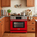 Kostch 36-Inch Electric Range with 5 Elements, Air Fry & Touchscreen Controls, 6.2 Cu. Ft. Convection Oven in Red (KOS-36RE07T-R)
