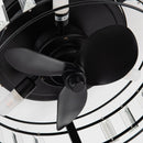 Parrot Uncle 13-Inch Modern DC Motor Flush Mount Reversible Crystal Ceiling Fan with Lighting and Remote Control (F8256110V)