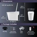 Forno Acqua Luxurious Smart Toilet, Includes Auto Flush, Powerful Flush, Sleek Tankless design Ideal for Powder Rooms (CSTS00)