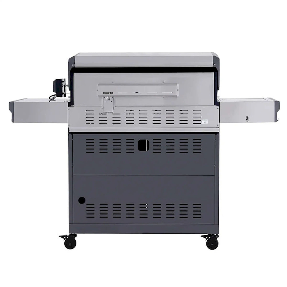 Stainless steel Monument 6-burner gas grill with open top and front control panel
