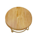 Parrot Uncle 31.5-Inch Modern Round Coffee Table with Wooden Carving Pattern & Metal Legs for Living Room , Reception Room