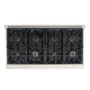 Kucht Signature 48-Inch  Pro-Style Dual Fuel Range in Propane Gas with Black Oven Door & Gold (KDF482/LP-K-GOLD)