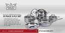 Kucht Culinary 3-Ply Stainless Steel 10 Piece Cookware Set (K16020)