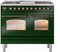 ILVE Nostalgie II 40-Inch Dual Fuel Freestanding Range in Emerald Green with Bronze Trim (UPD40FNMPEGB)