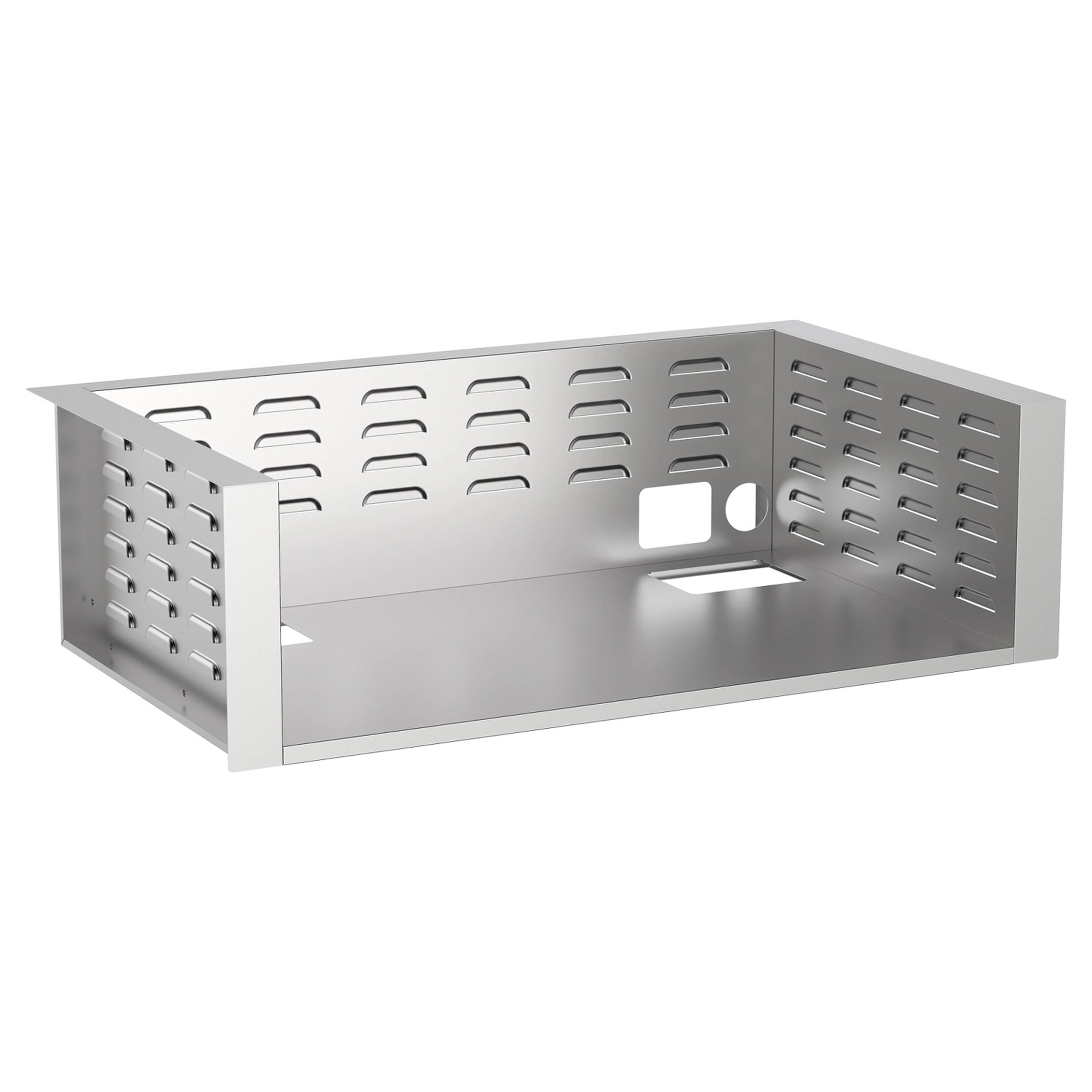 36-inch insulated range hood jacket with perforated stainless panels
