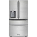 Kostch 36-Inch Counter-Depth Refrigerator with Ice Maker, Water & Ice Dispenser in Stainless Steel (KOS-36RFD07T-SS)