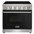 Kostch 36-Inch Glass Top Electric Range with 5 Burners & 6 Cu. Ft. Convection Oven in Black (KOS-36RE06H-B)