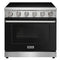 Kostch 36-Inch Glass Top Electric Range with 5 Burners & 6 Cu. Ft. Convection Oven in Black (KOS-36RE06H-B)