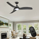 Parrot Uncle 52-Inch Industrial DC Motor Downrod Mount Reversible Ceiling Fan with LED Lighting and Remote Control
