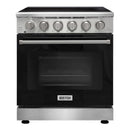 Kostch 30-Inch Glass Top Electric Range with 5 Burners & 4.55 Cu. Ft. Convection Oven in Black (KOS-30RE06H-B)