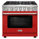 Kostch 36-Inch Gas Range with 6 Burners & 6.0 Cu. Ft. Convection Oven in Red (KOS-36RG03M-R)