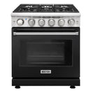 Kostch 30-Inch Gas Range with 5 Burners & 4.55 Cu. Ft. Convection Oven in Black (KOS-30RG03M-B)