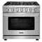 Kostch 36-Inch Gas Range with 6 Burners & 6.0 Cu. Ft. Convection Oven in Stainless Steel (KOS-36RG03M-S)