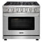 Kostch 36-Inch Propane Gas Range with 6 Burners & 6.0 Cu. Ft. Convection Oven in Stainless Steel (KOS-36RG03MLP-S)