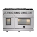 Forno Massimo 48-Inch 6.58 Cu. Ft. Freestanding Dual Fuel Range with 8 Burners in Stainless Steel (FFSGS6125-48)